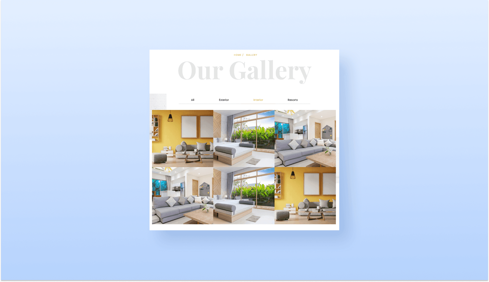 Blue Orchid Gallery Page For Gutenberg Banner