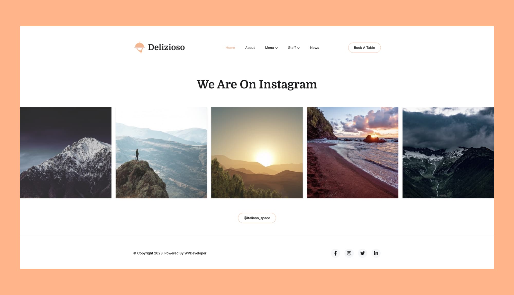 Delizioso Footer Section For Gutenberg By Templately