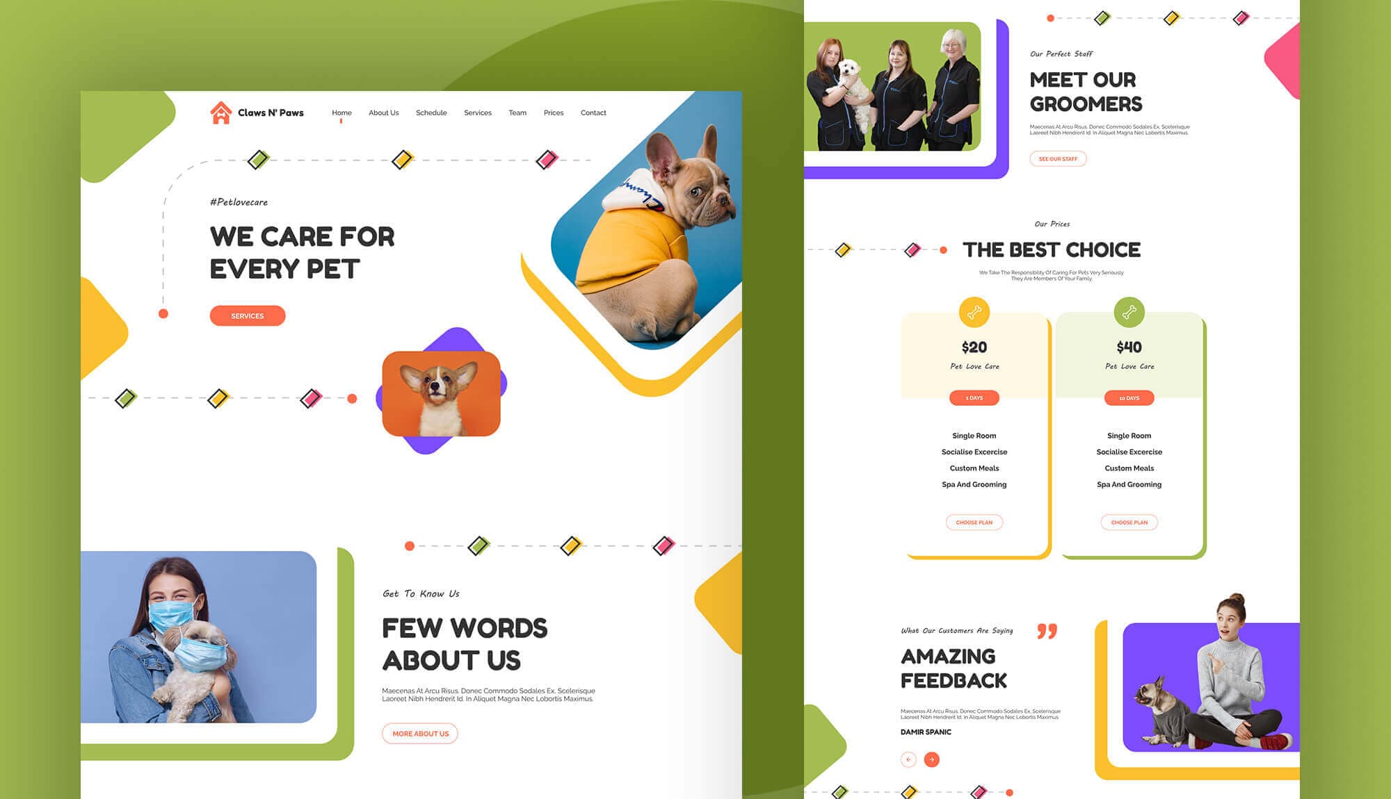 Claws & Paws Home Page Banner