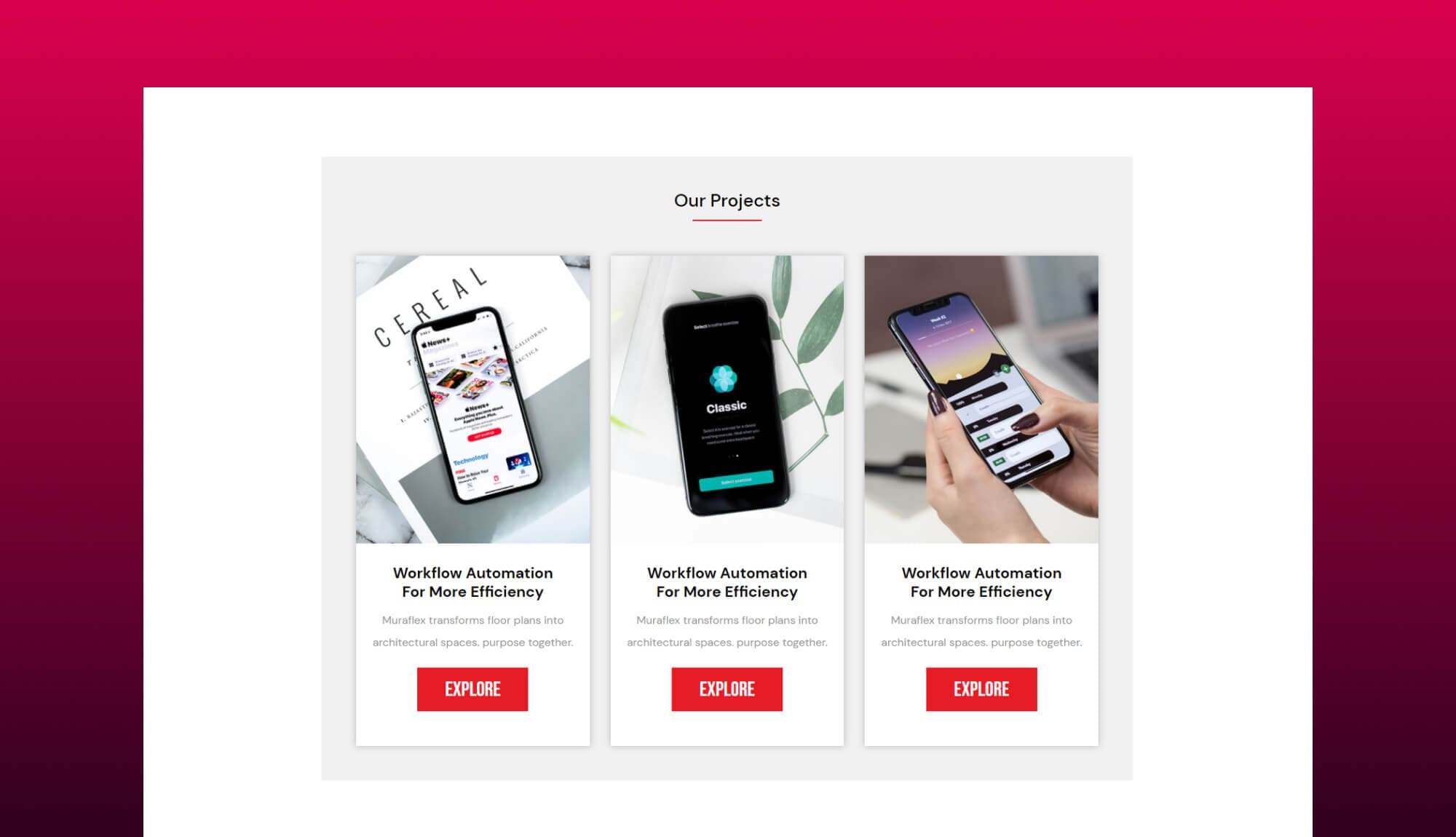 BizCred Portfolio Section For Gutenberg By Templately
