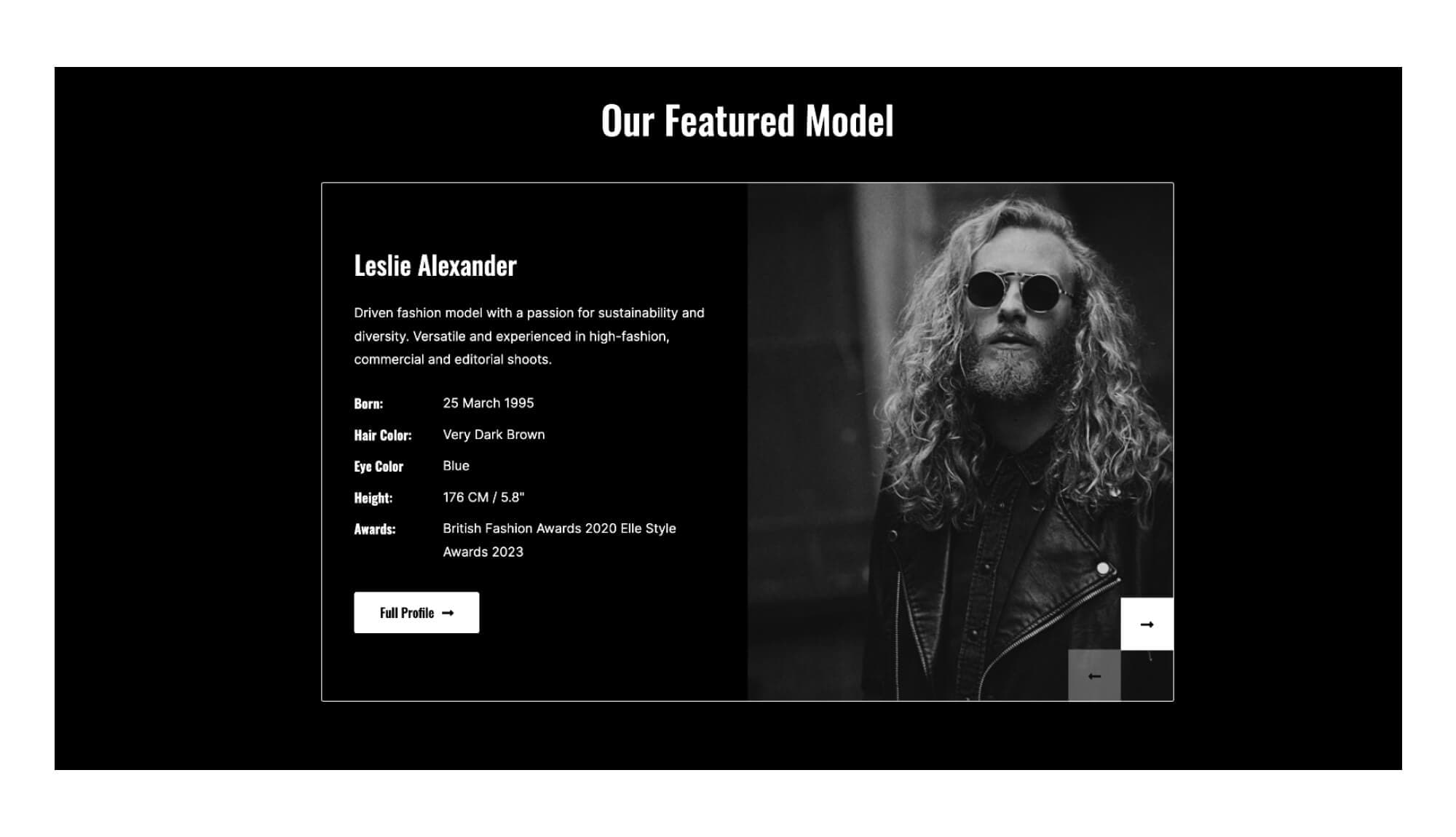 GlamWalk Featured Models Section Banner