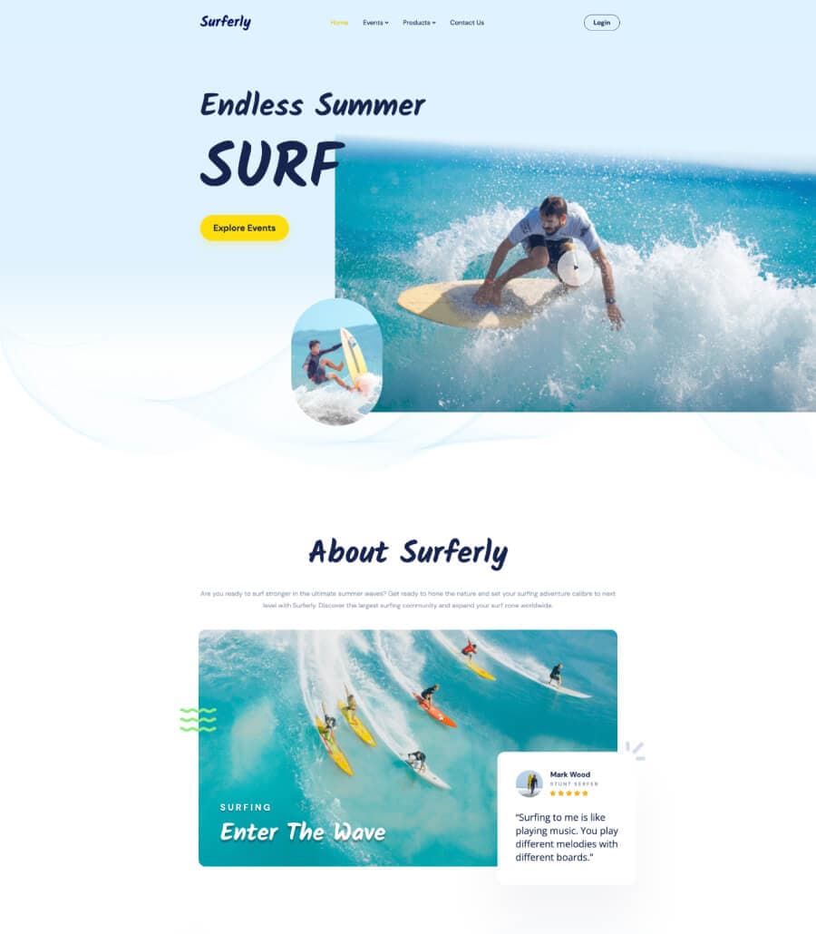 Surferly Home Page thumbnail