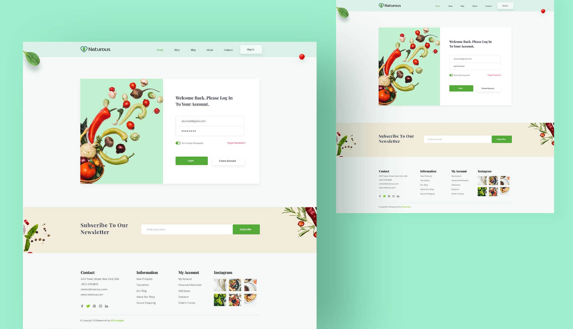Naturous Sign In Page By Templately