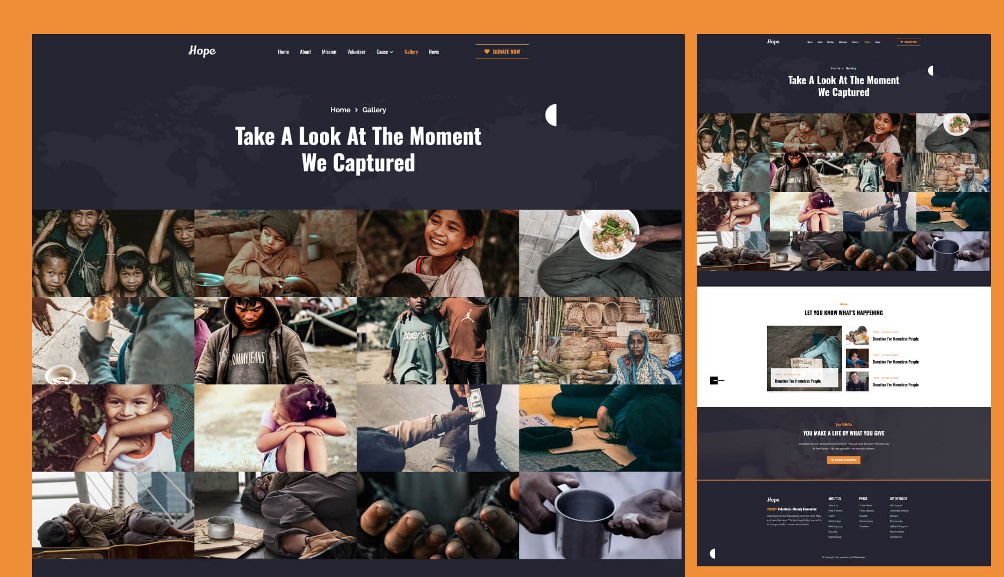 Hope Gallery Page For Gutenberg Banner
