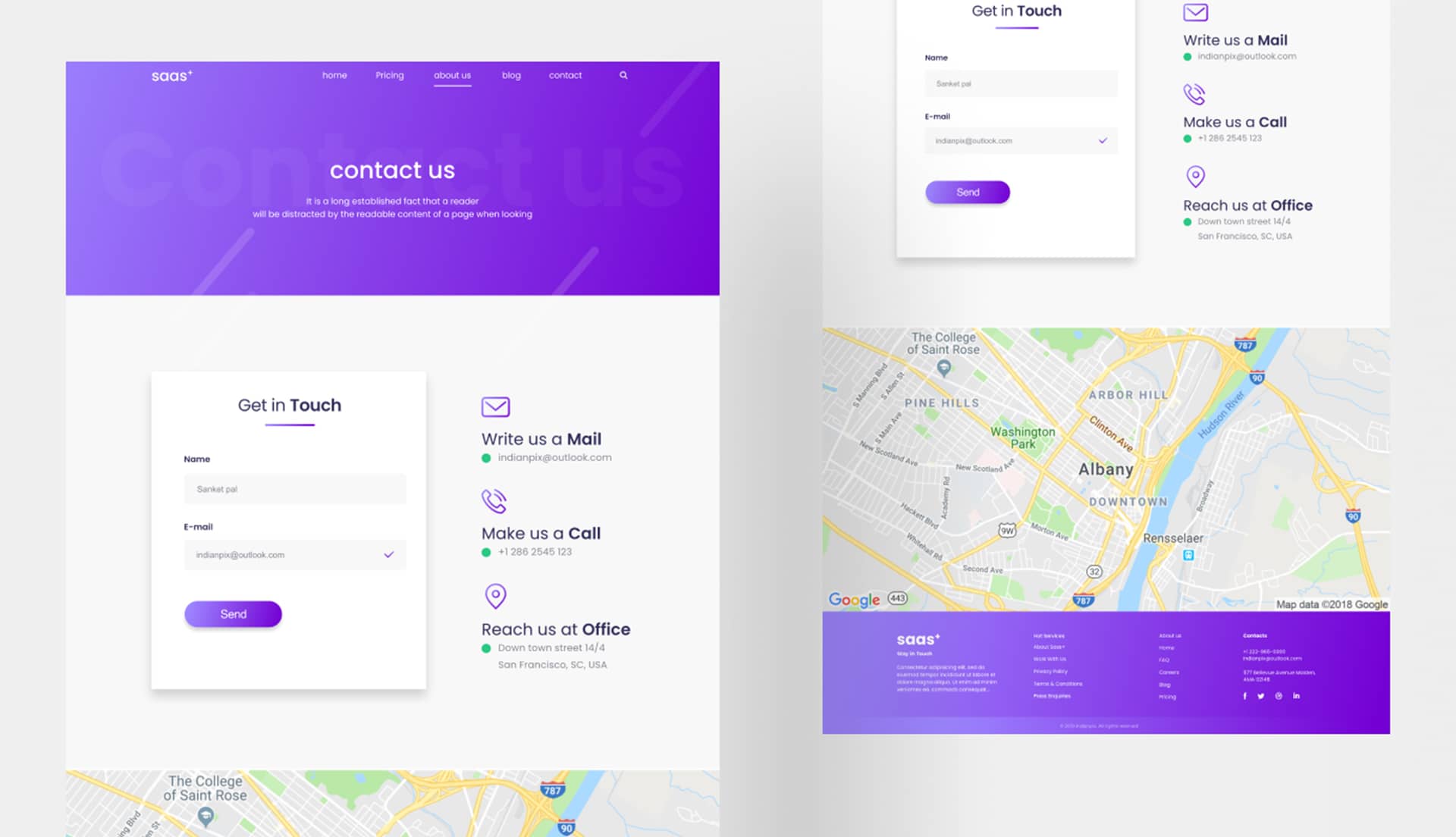 SaaS Starter Contact Us Page By Templately