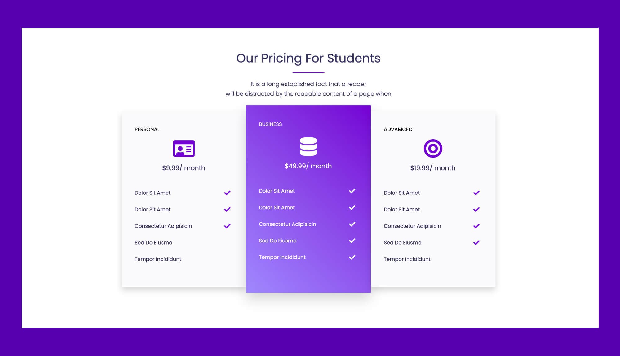 SaaS Starter Student Pricing Section For Gutenberg Banner