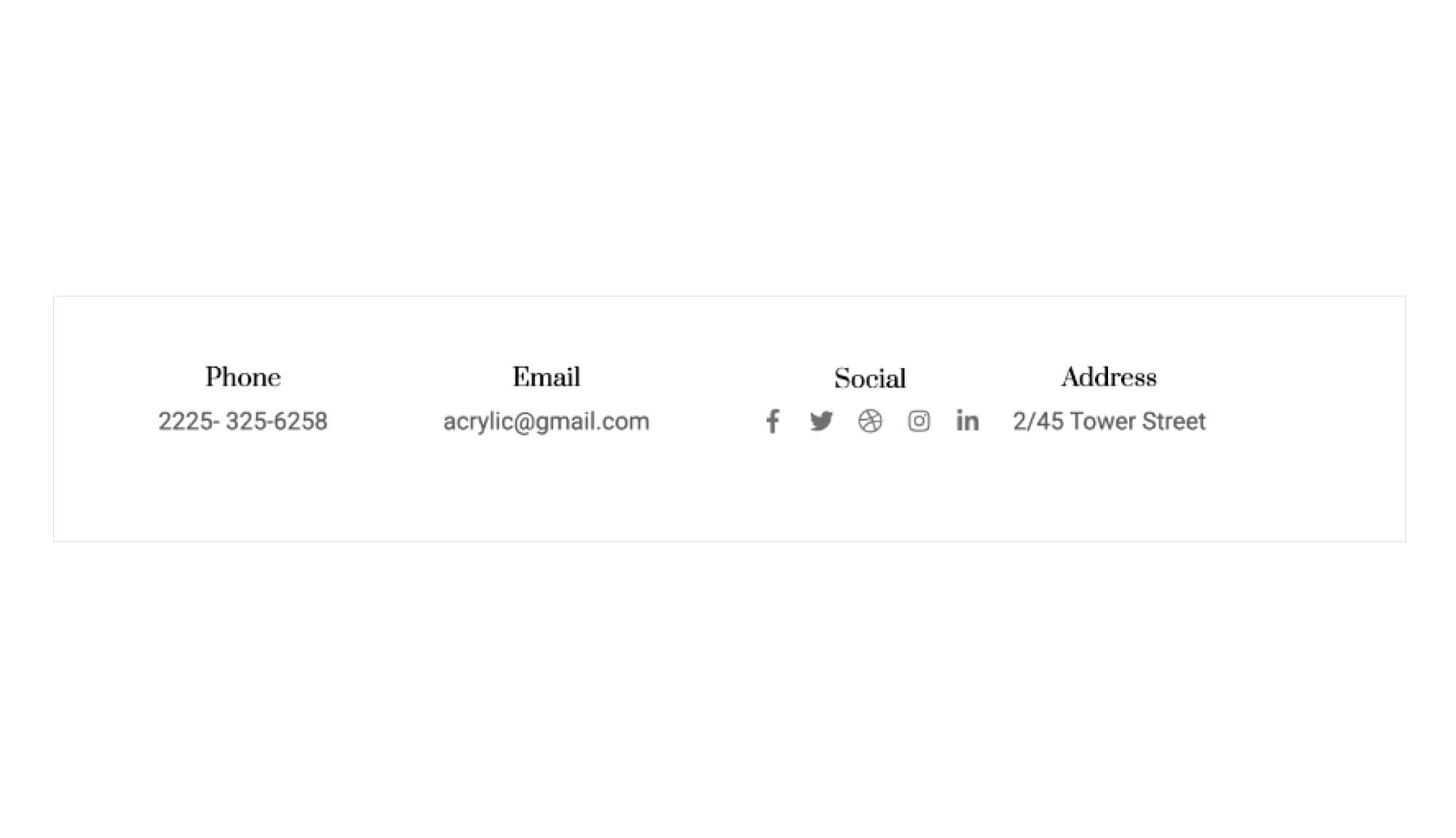 Acrylic Footer Section For Gutenberg By Templately