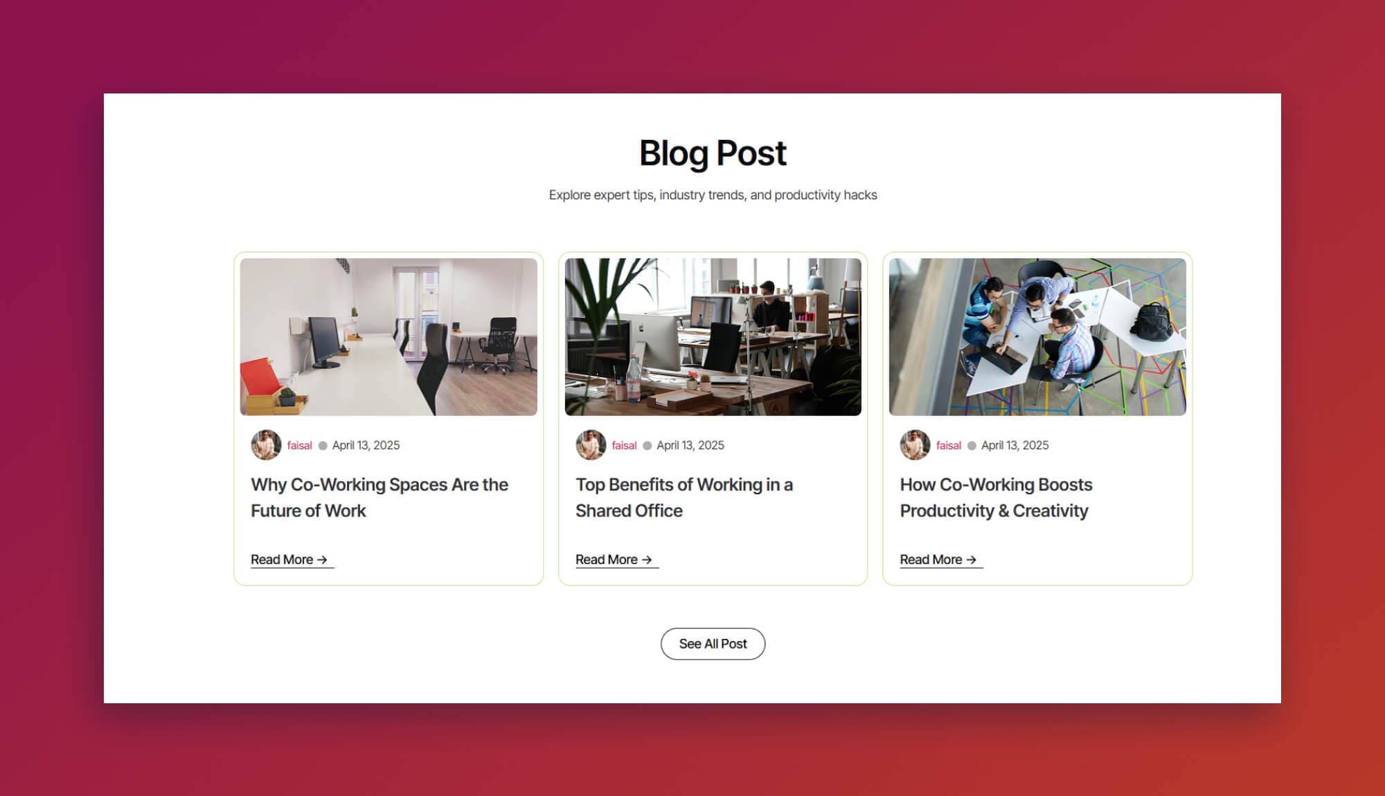 Cobizz Hive Blog Section By Templately