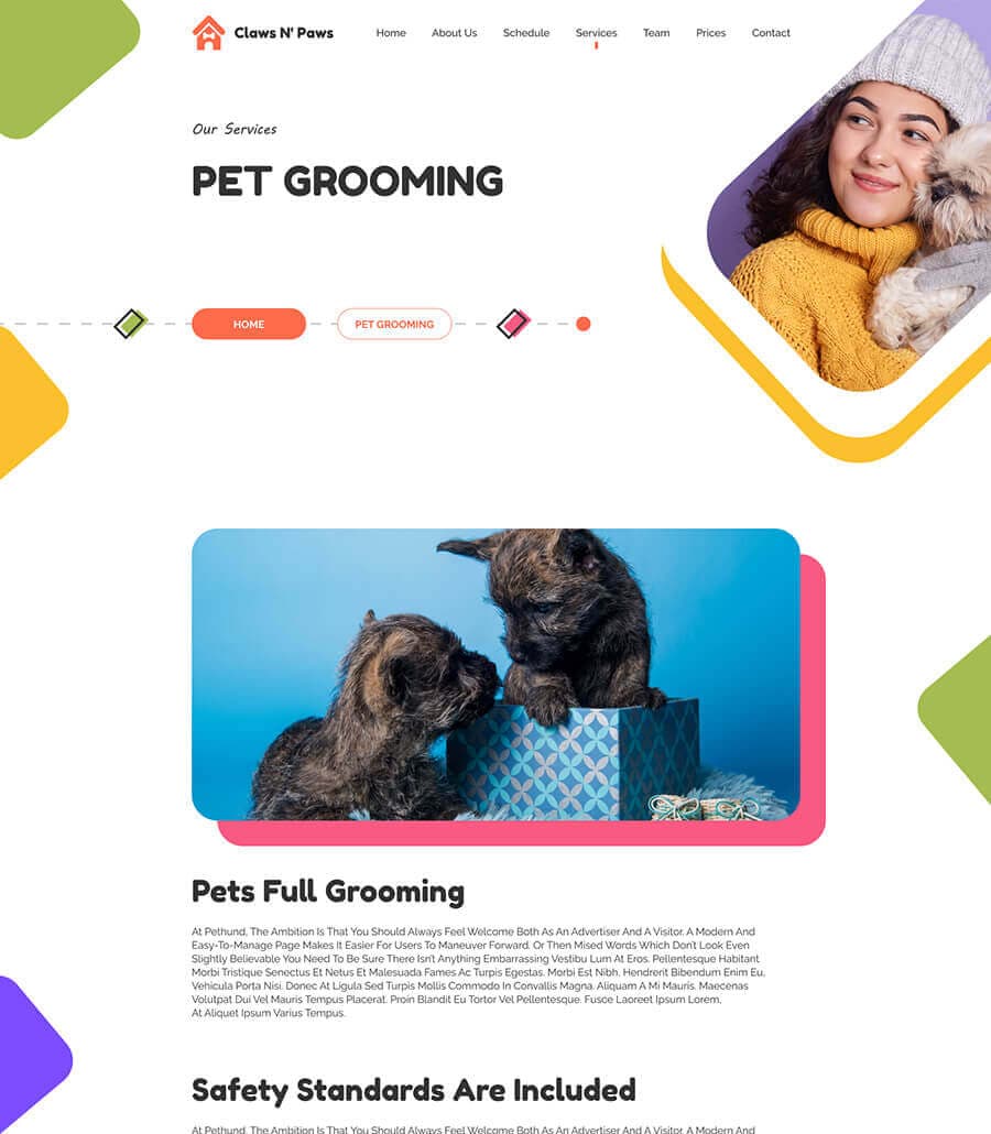 Claws & Paws Service Details Page thumbnail