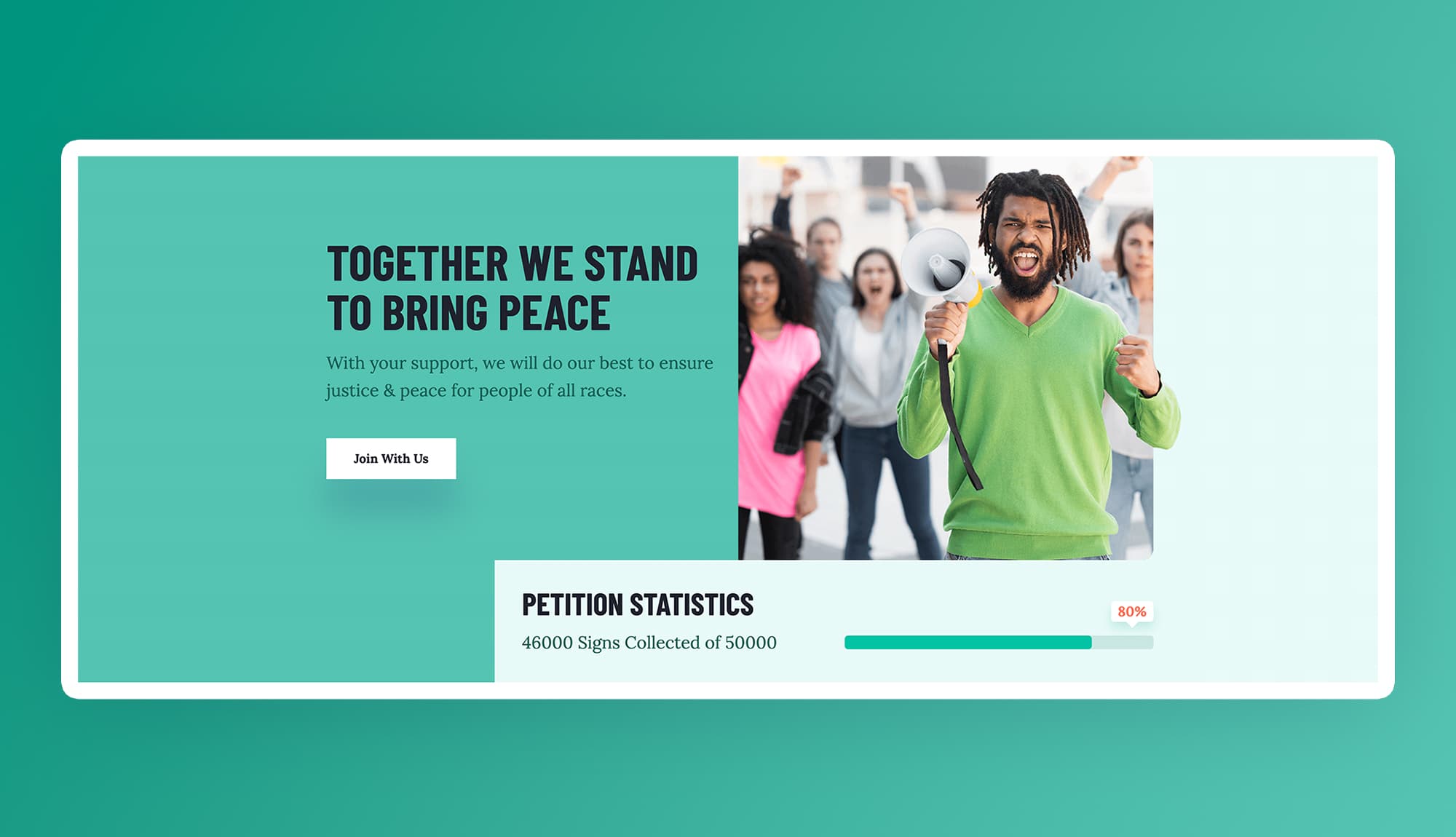 Rally Nation Hero Section For Gutenberg Banner