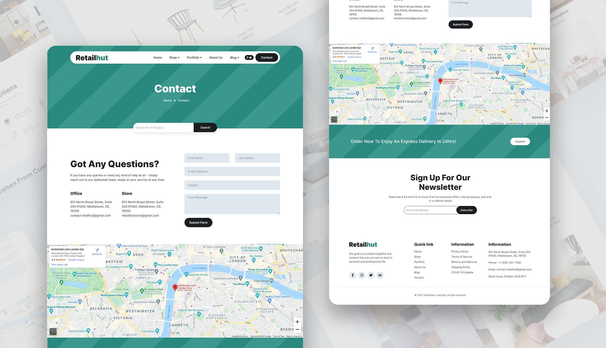 RetailHut Contact Page Banner