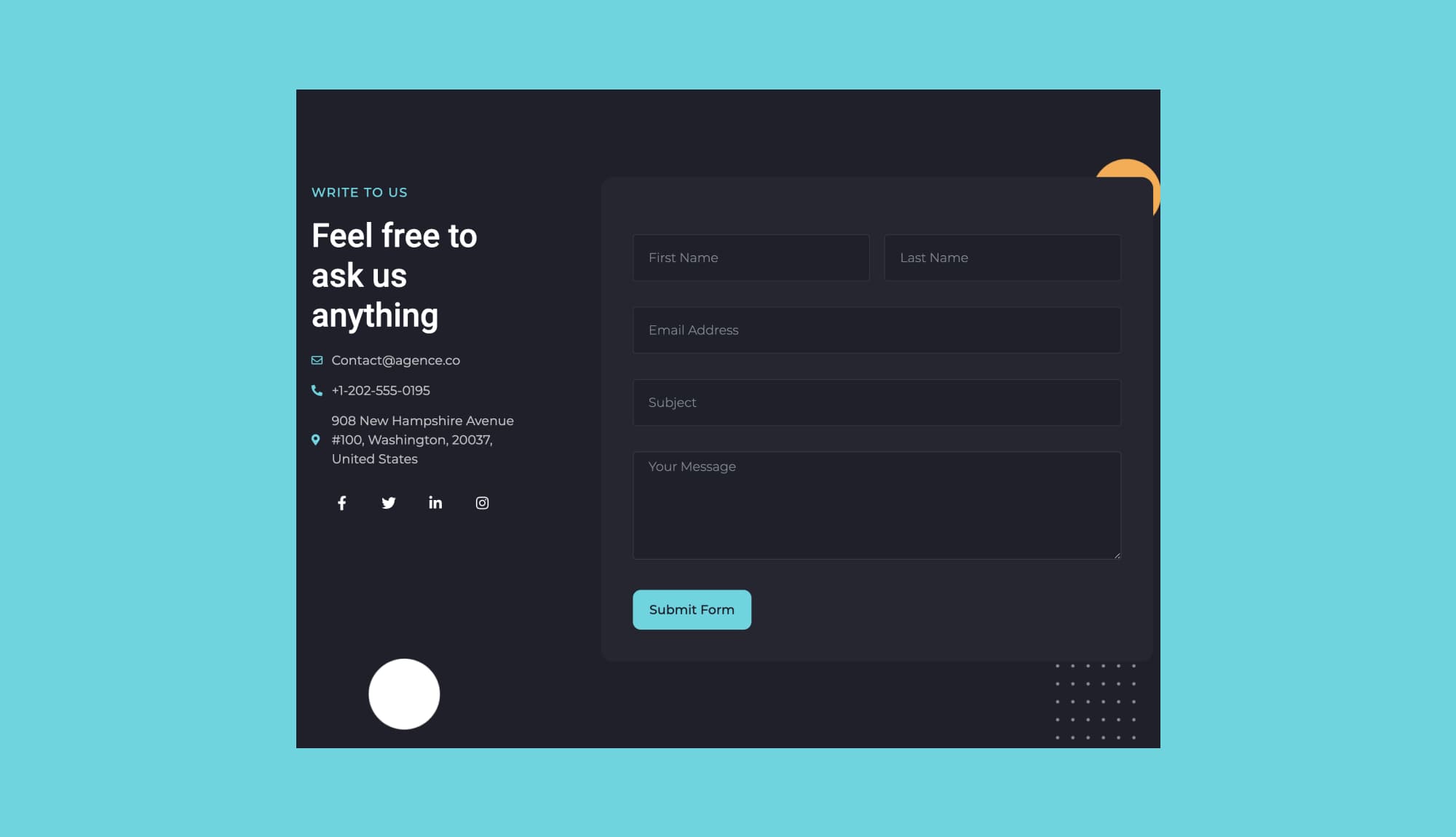 EleCreative Contact Section Banner