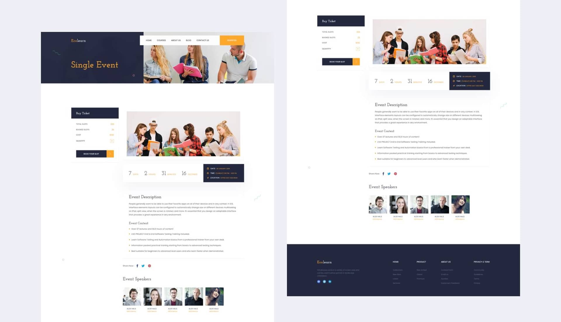 EduBee Education Template Event Details By Templately