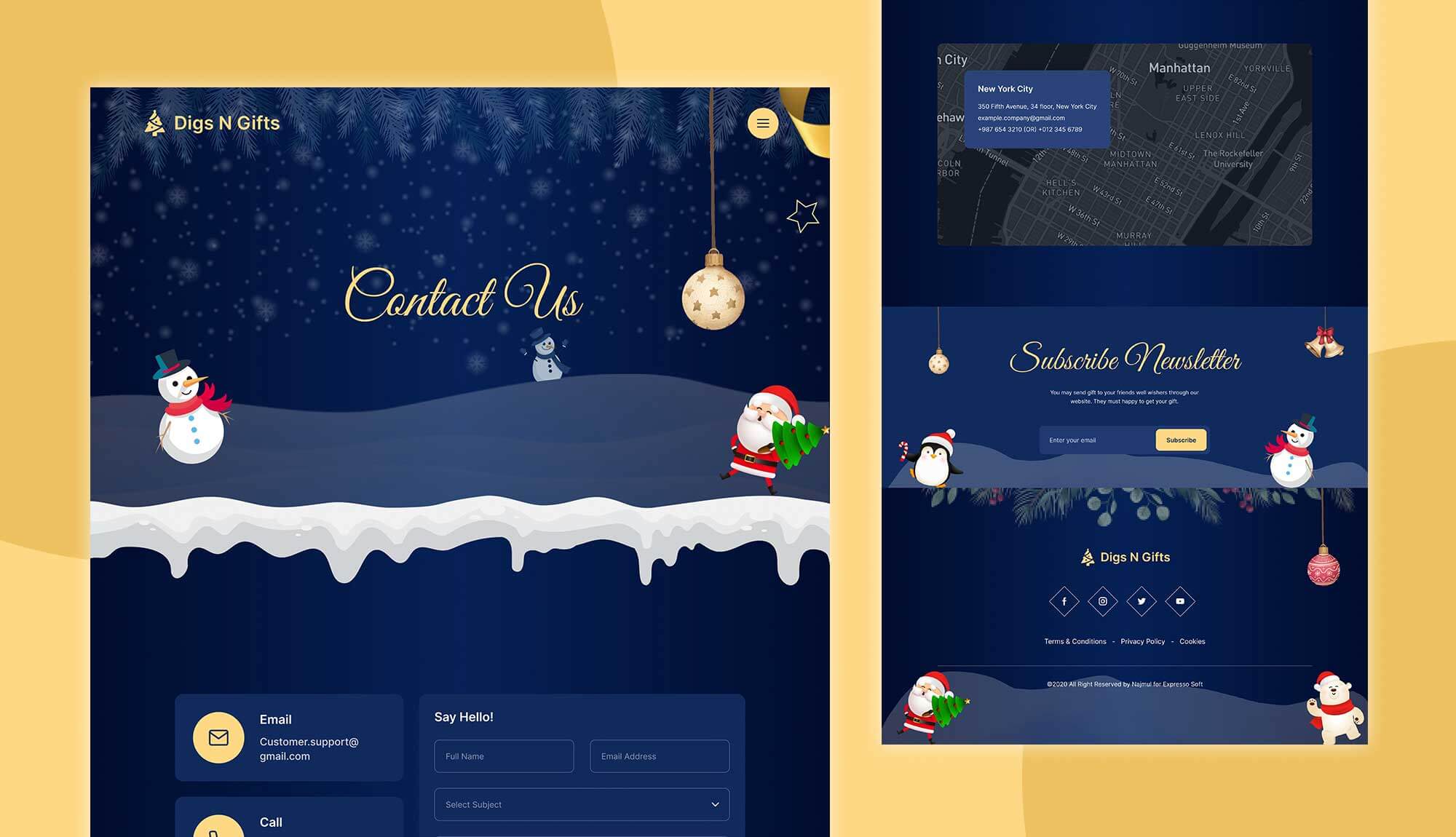 Digs N Gifts Contact Page Banner