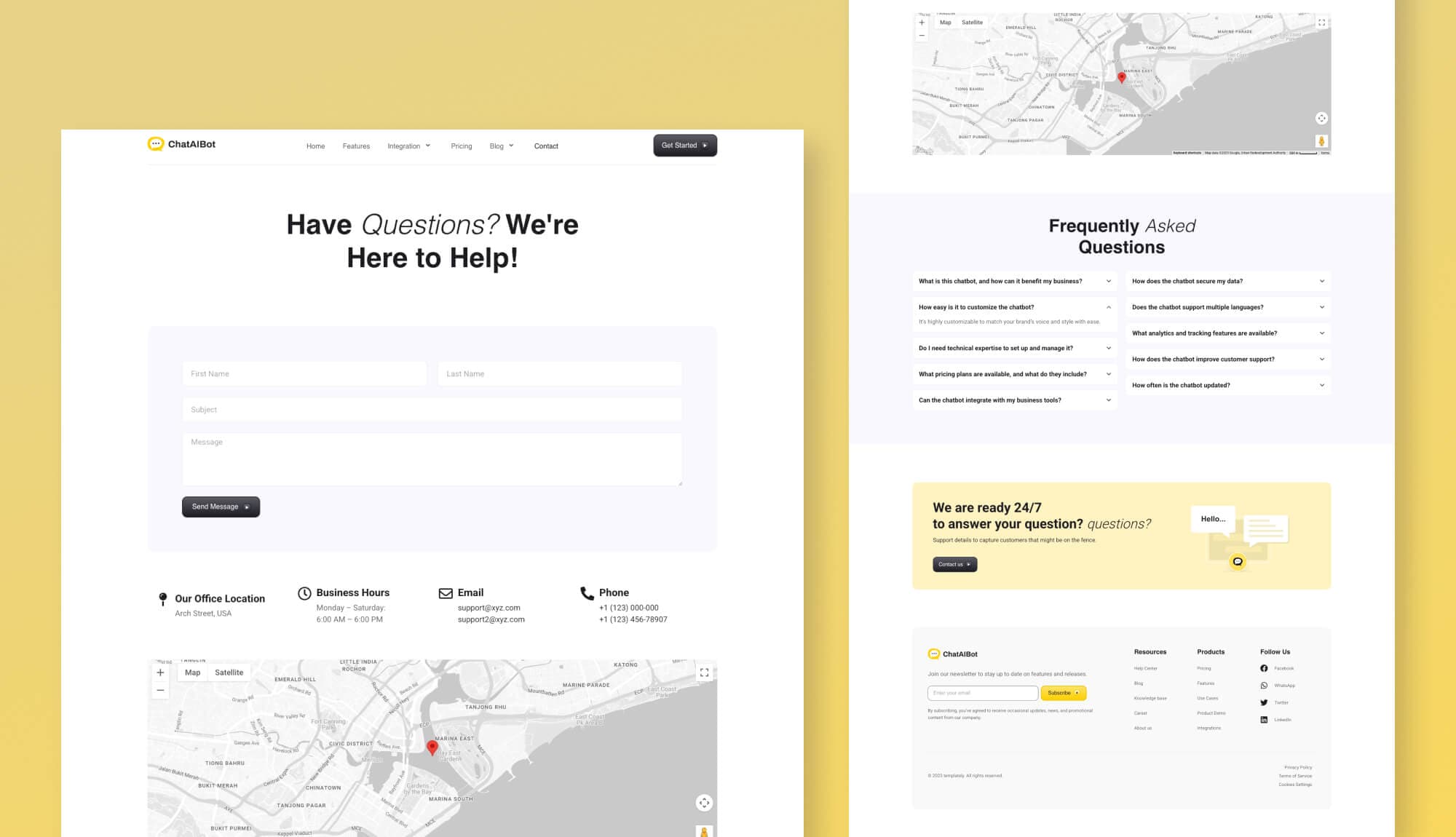 ChatAIBot Contact Page Banner