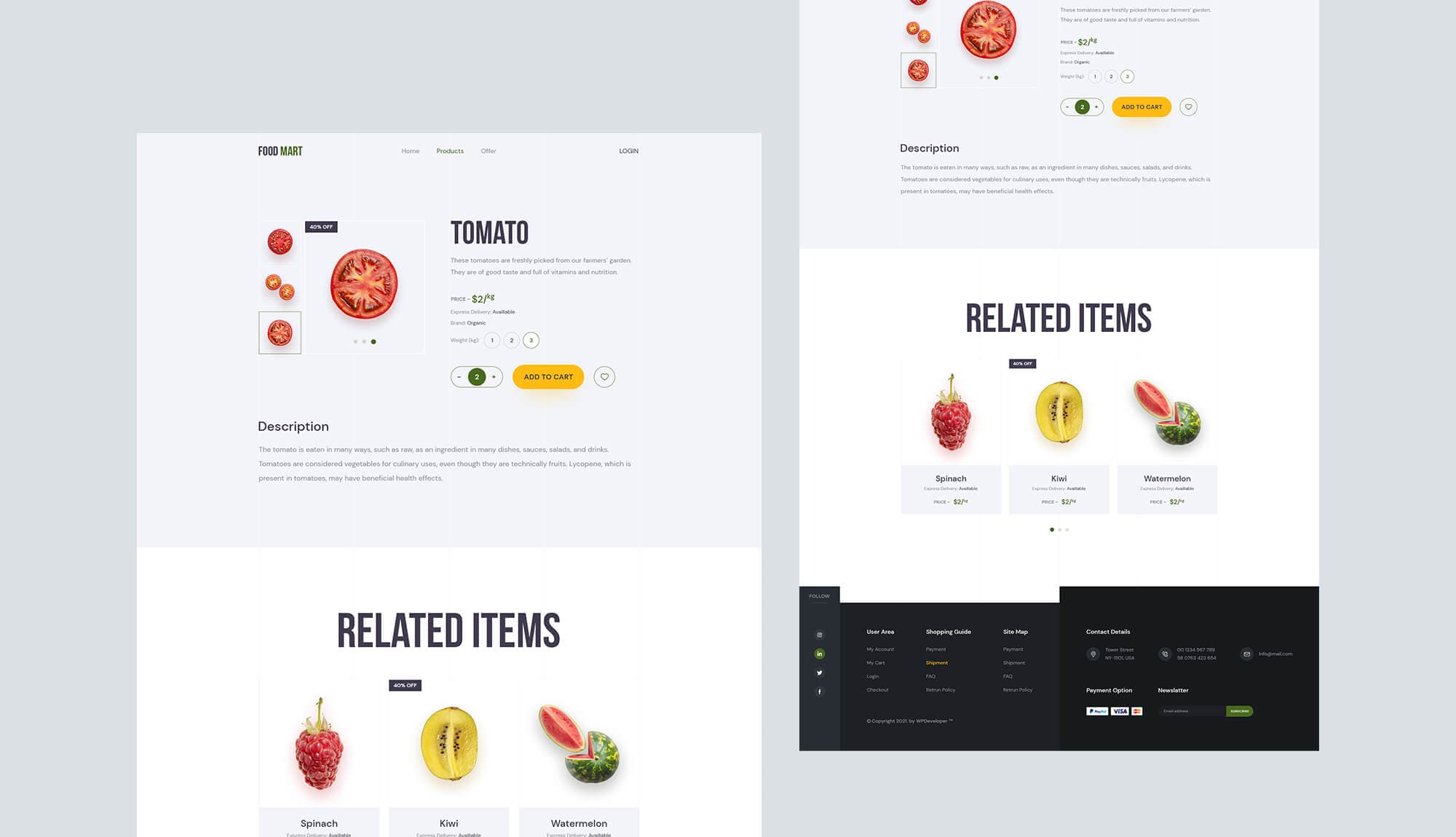 Food Mart Single Product Page Banner