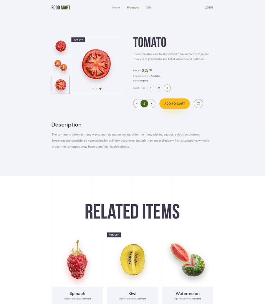 Food Mart Single Product Page thumbnail