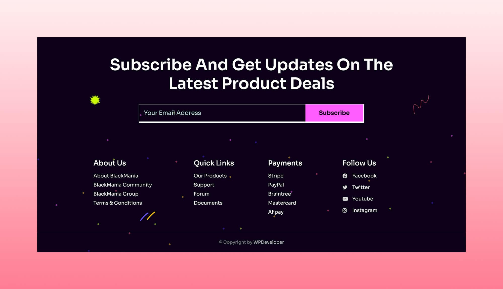 BlackMania Black Friday Footer Section Banner