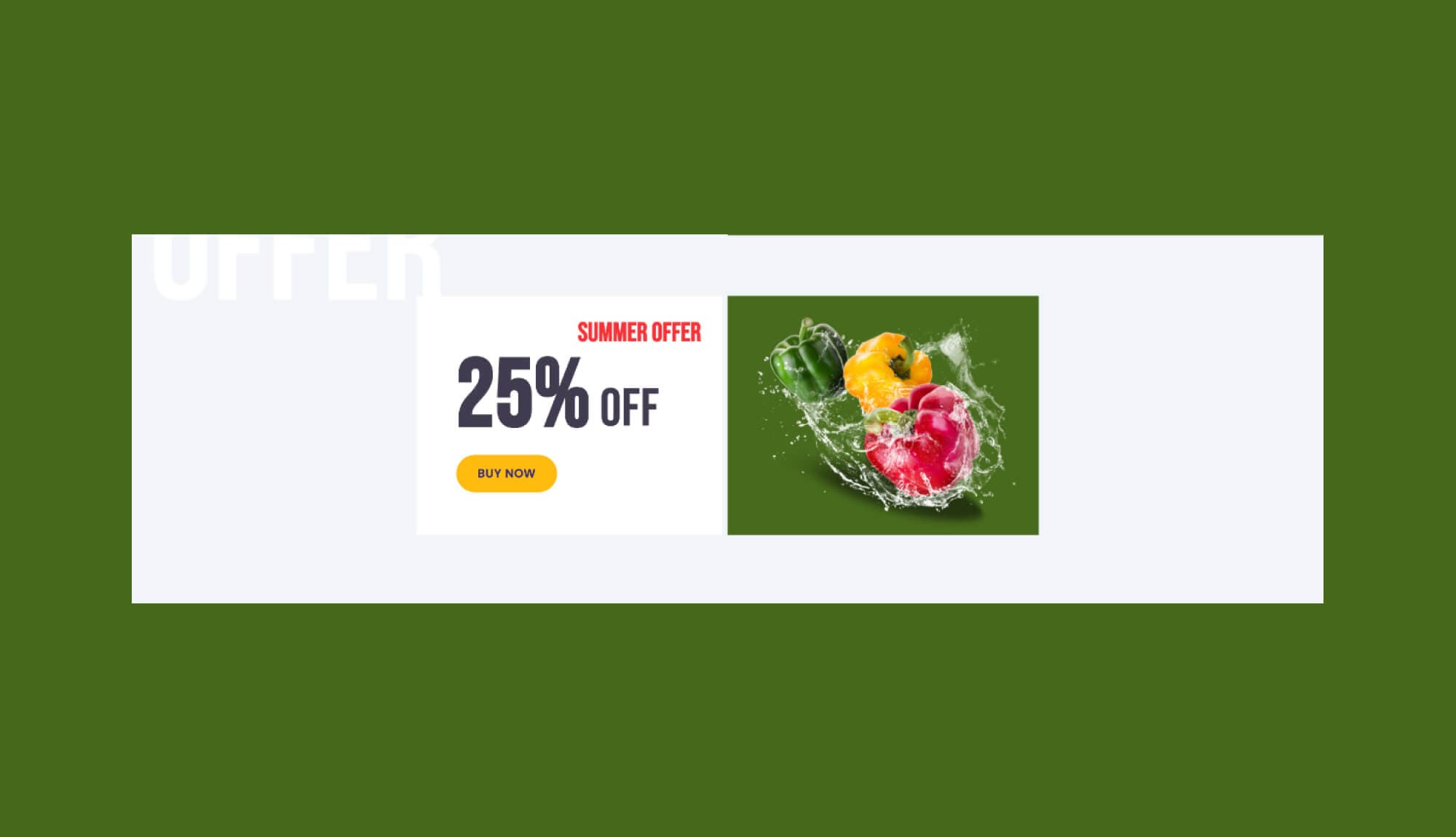 Food Mart Offer Section For Gutenberg Banner