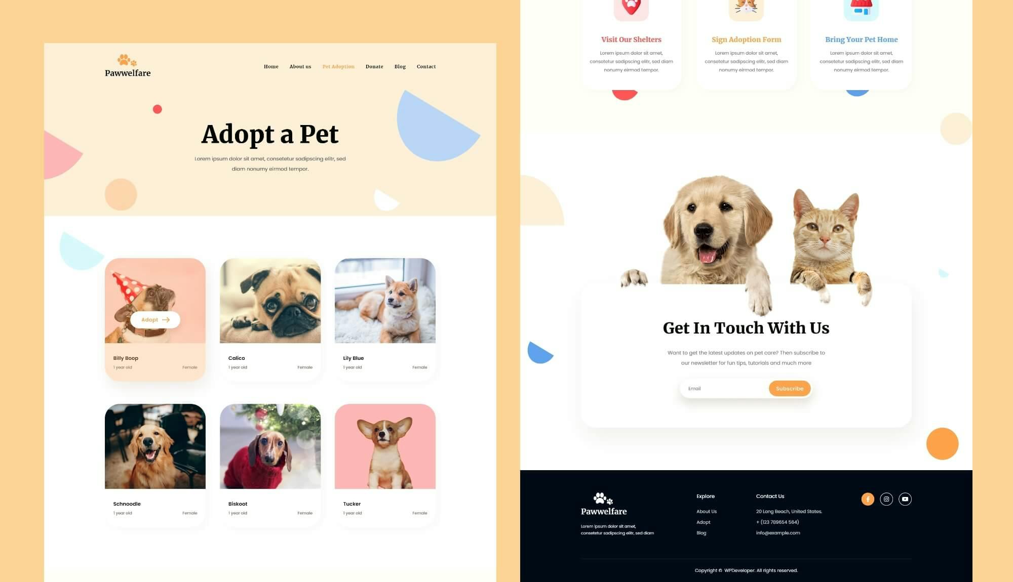 Pawwelfare Adopt a Pet Page Banner