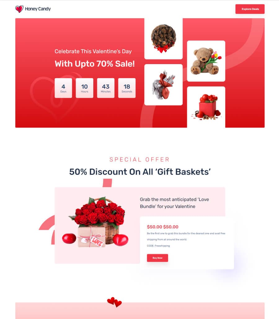 Honey Candy Landing Page thumbnail
