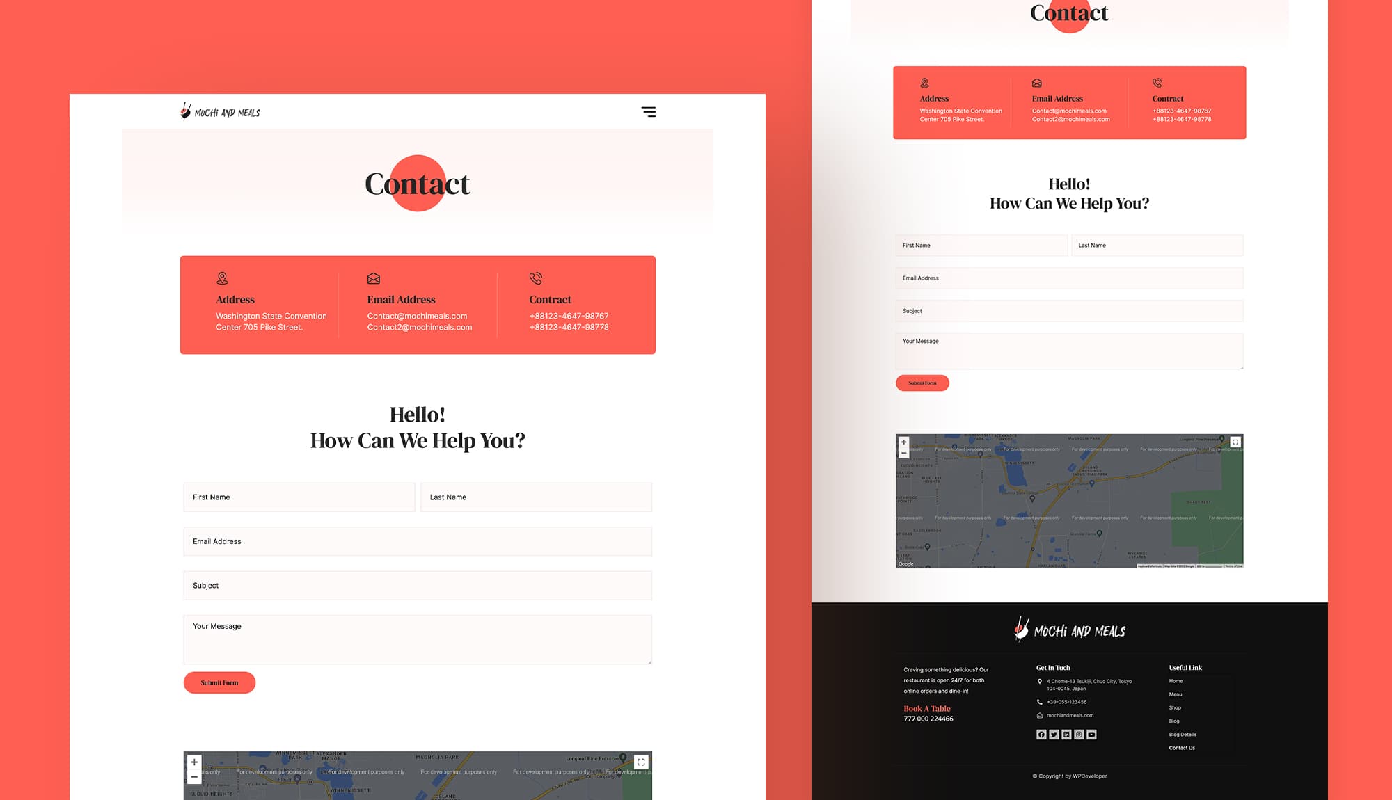 Mochi And Meals Contact Us Page Banner