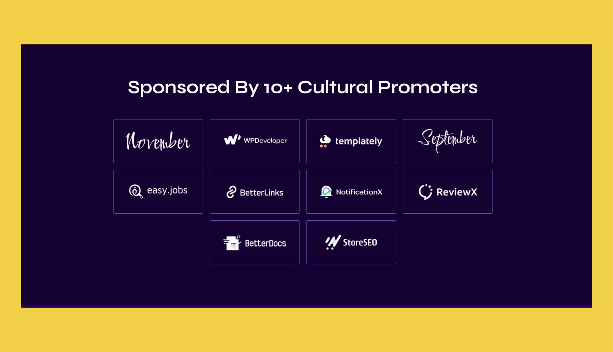 FestiveLy Sponsors Section Banner