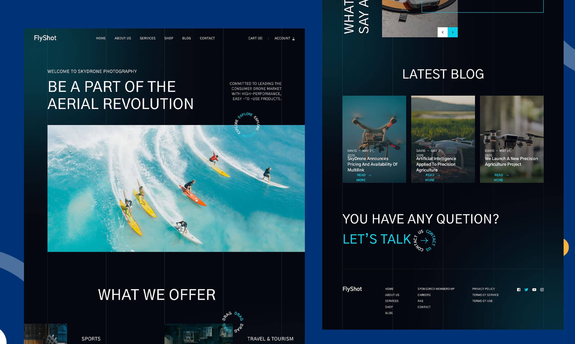 FlyShot Home Page Banner