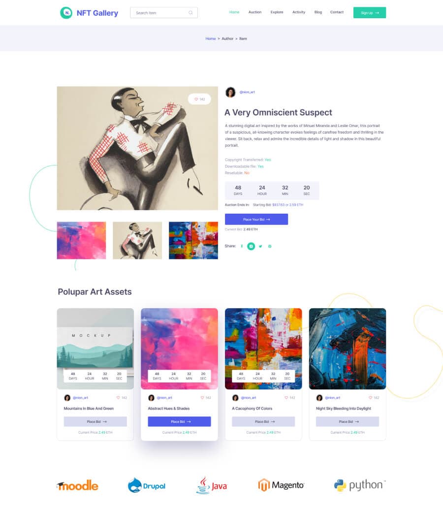 NFTGallery Details Page thumbnail