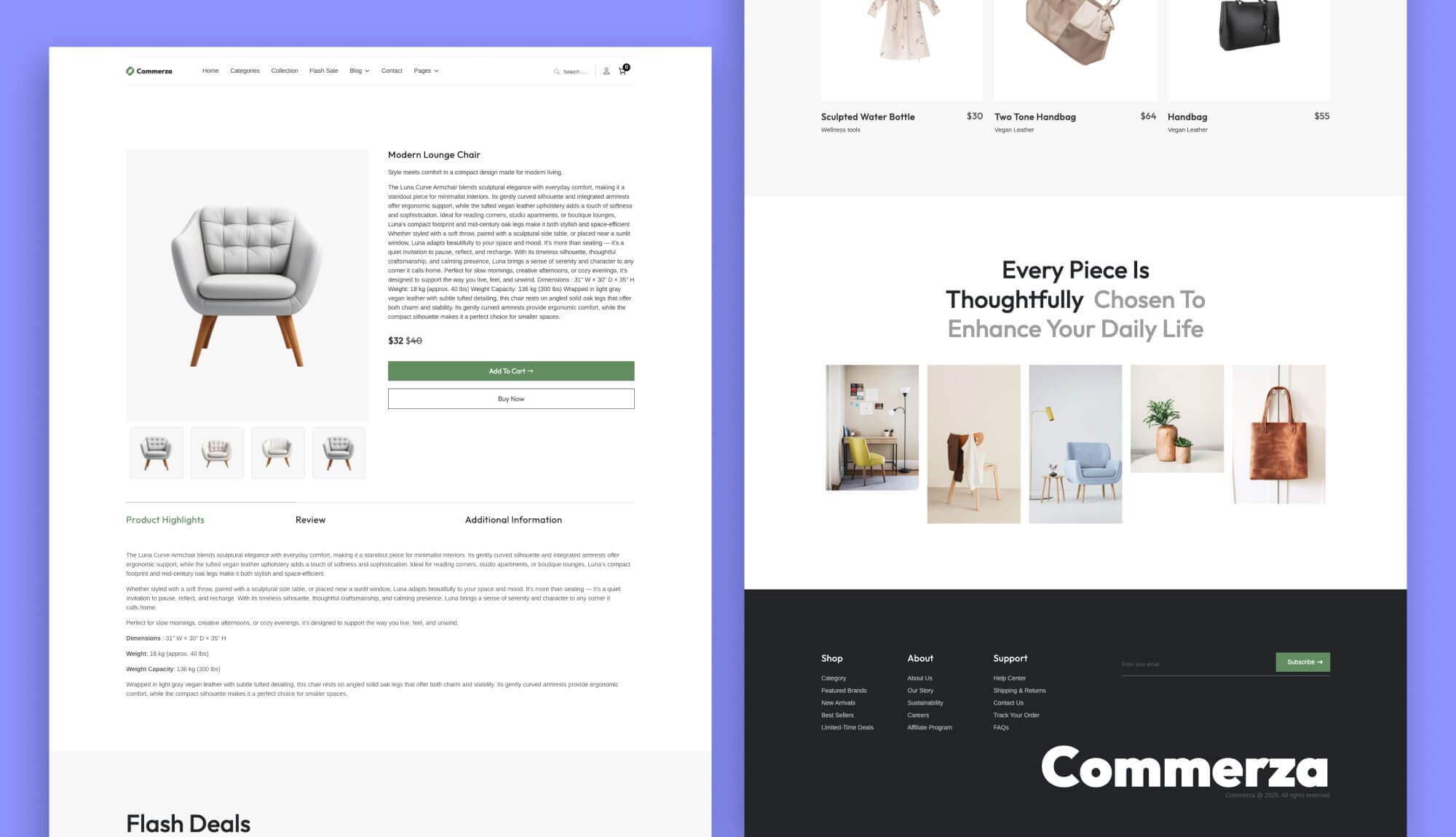 Commerza Product Details Page For Gutenberg By Templately