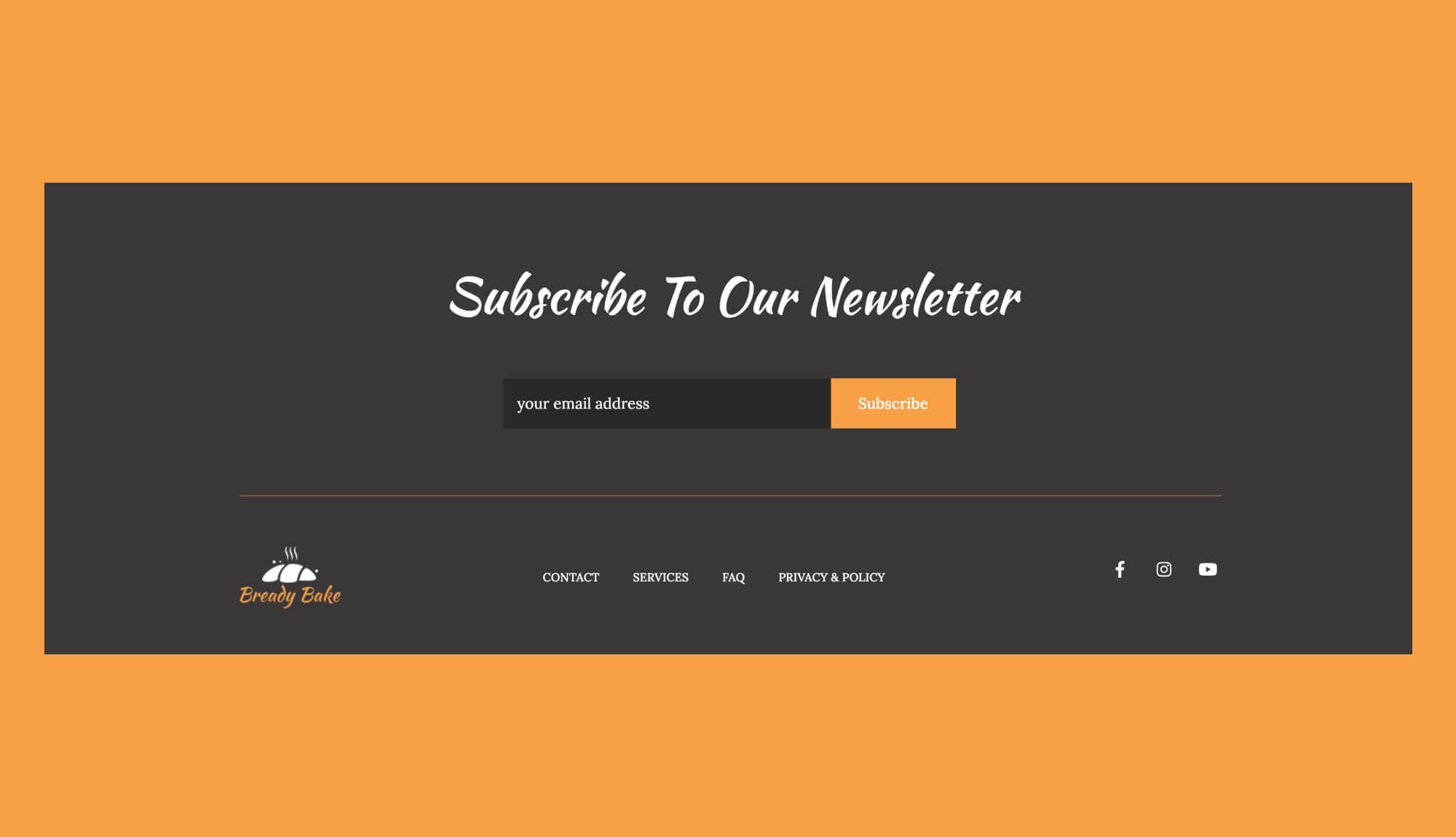 Bready Bake Footer Section For Gutenberg By Templately