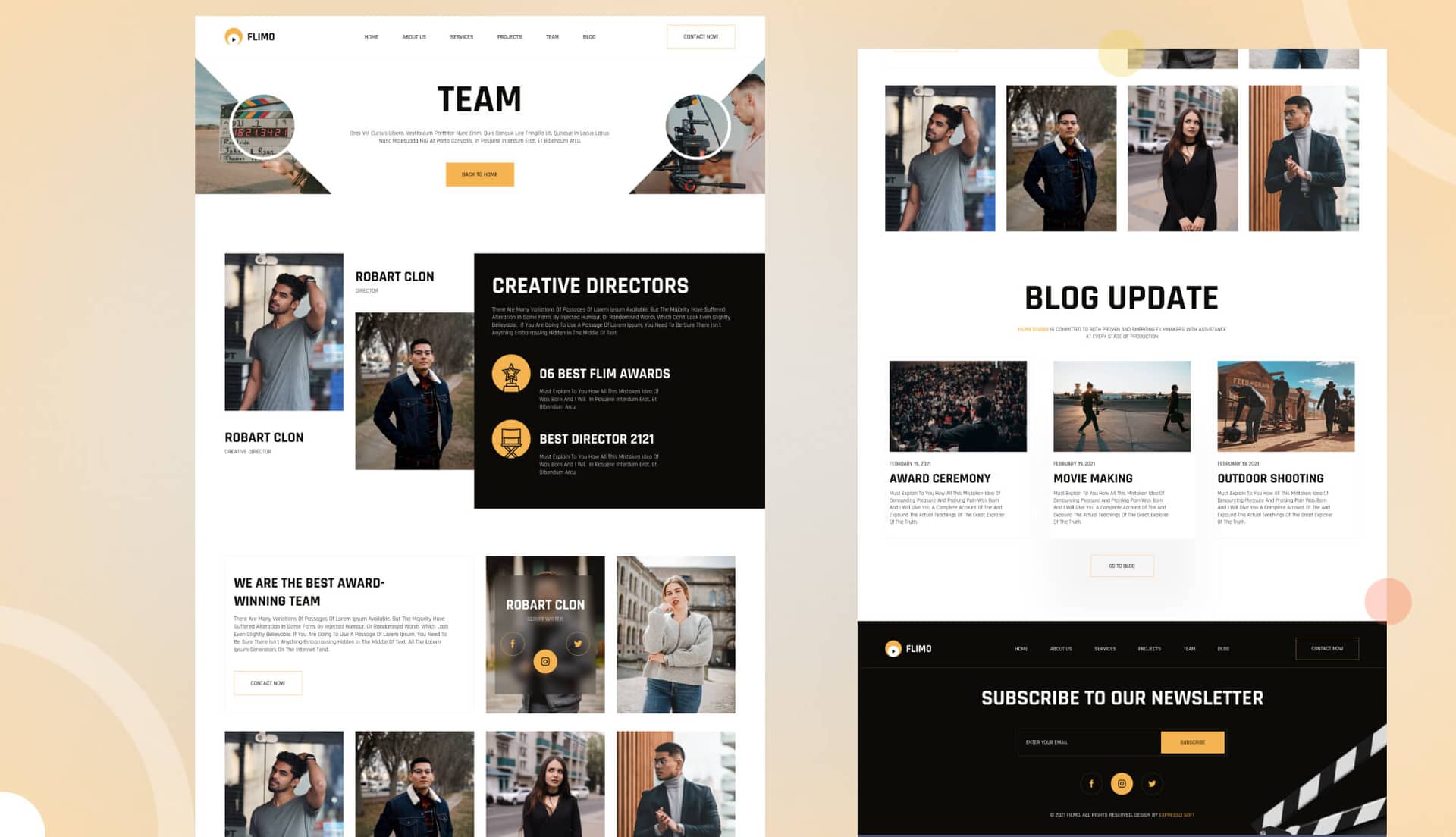 Flimo Team Page By Templately