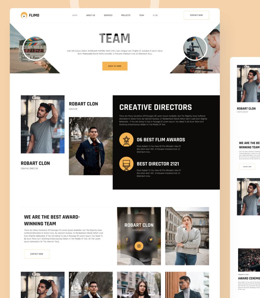 Flimo Team Page thumbnail