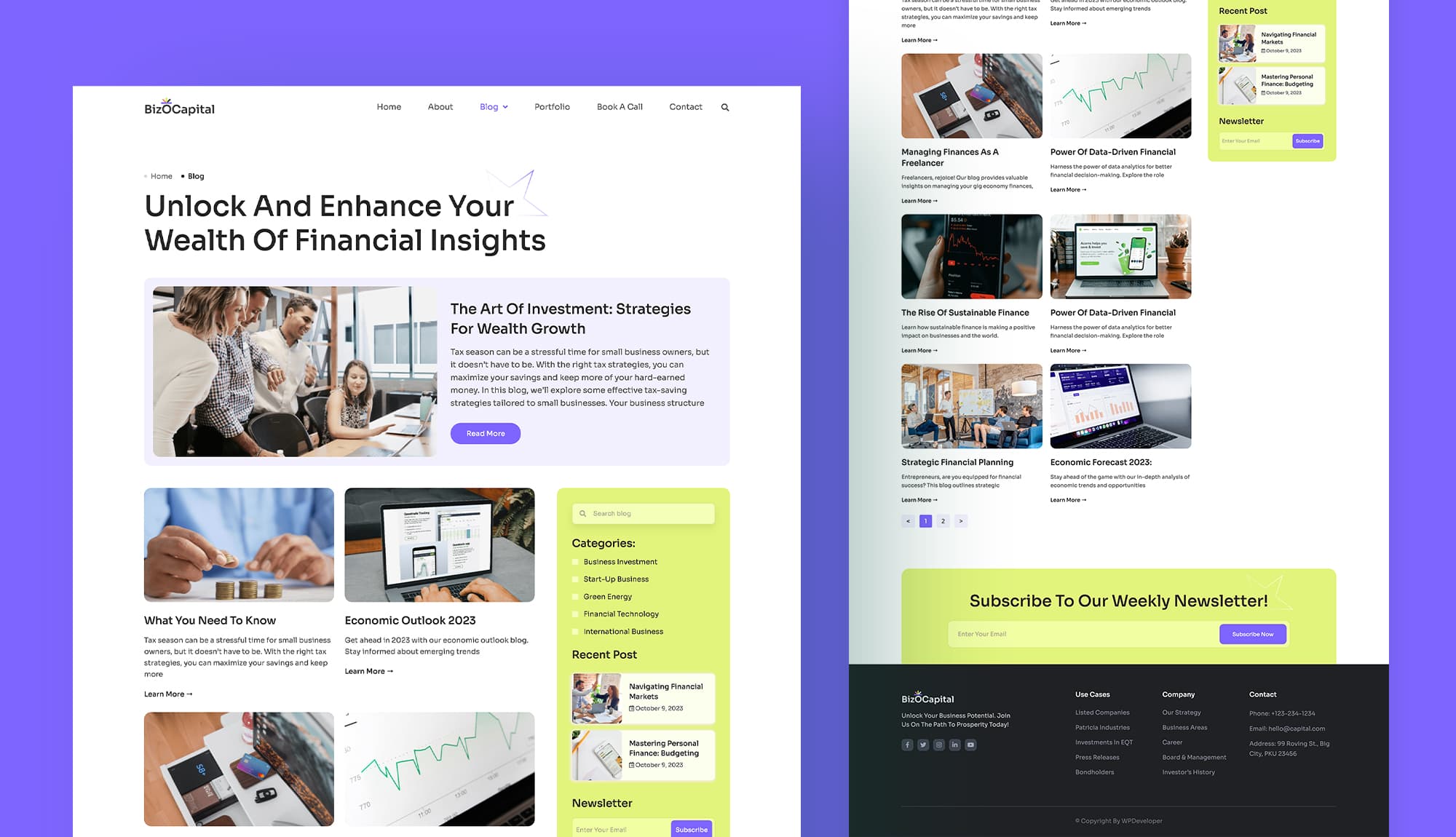 BizOCapital Blog Page For Gutenberg Banner