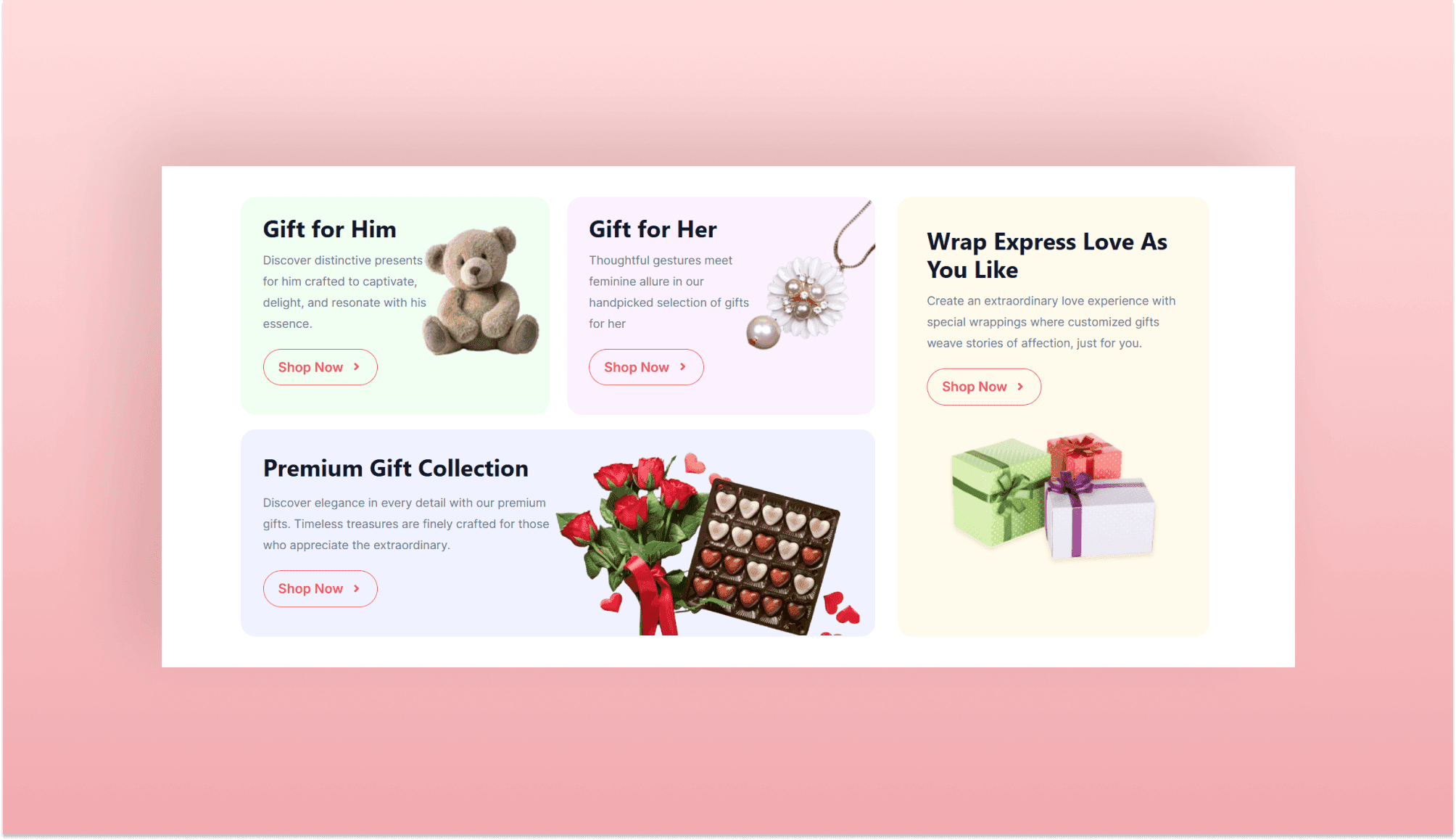 HeartBloom Bento Box Section Banner