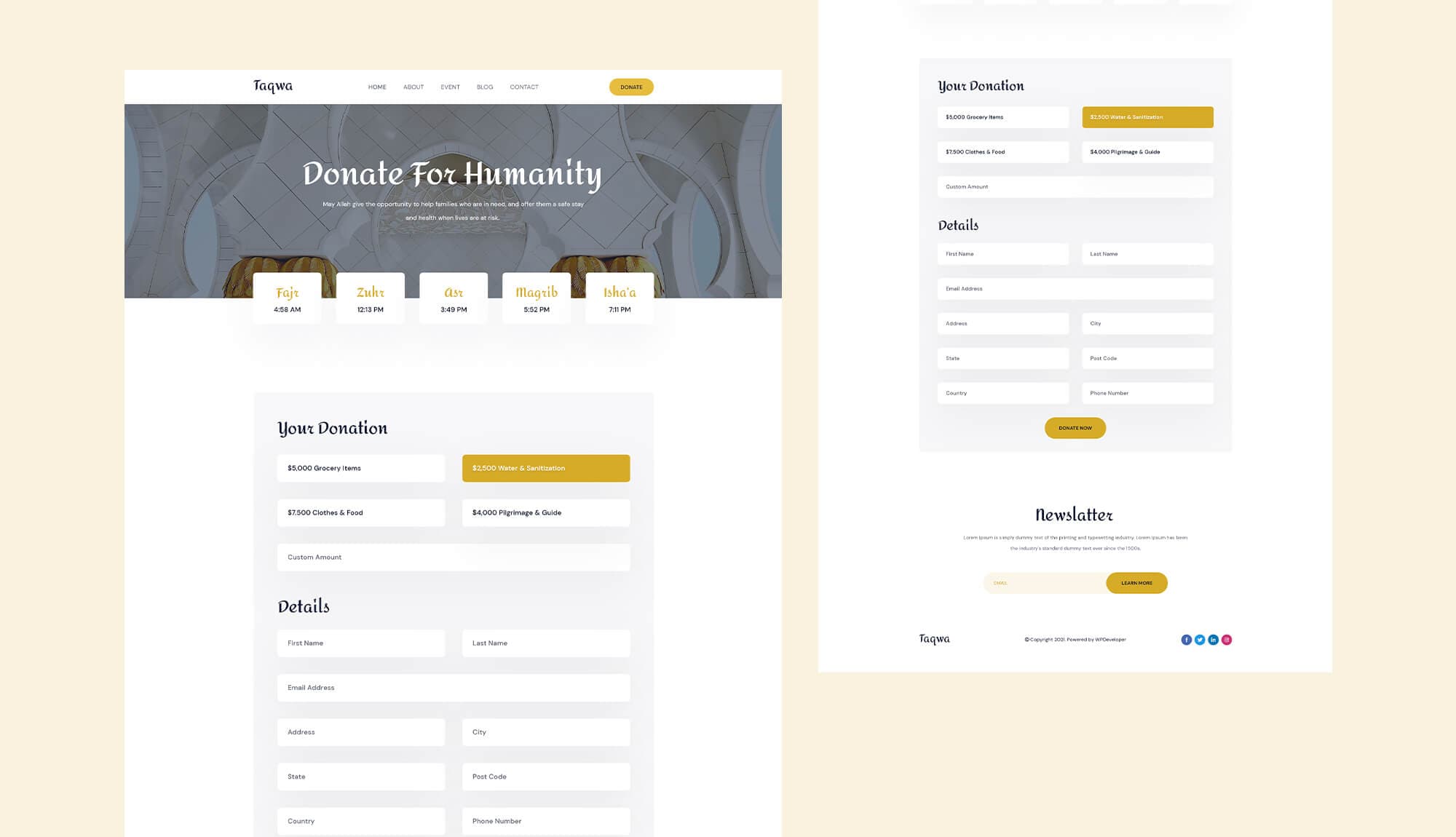 Taqwa Donate Page Banner