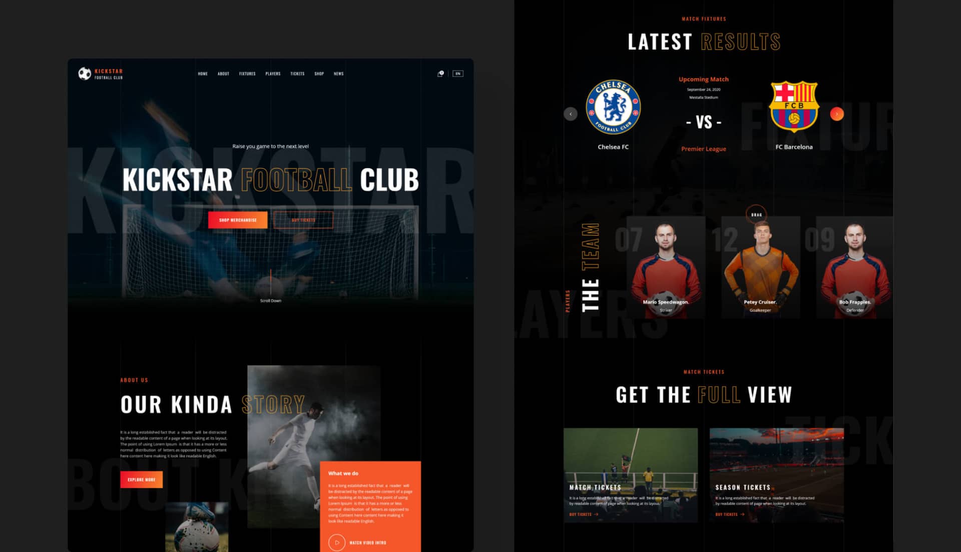 KickStar Home Page By Templately