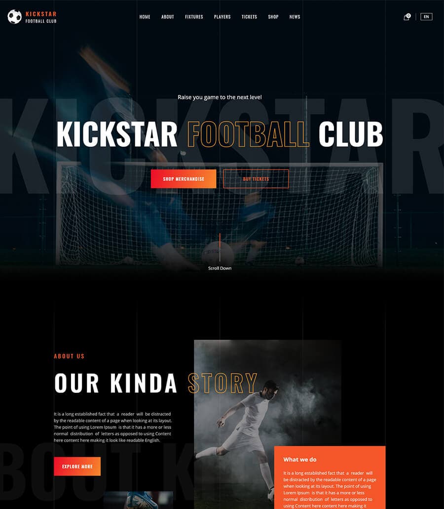 KickStar Home Page thumbnail