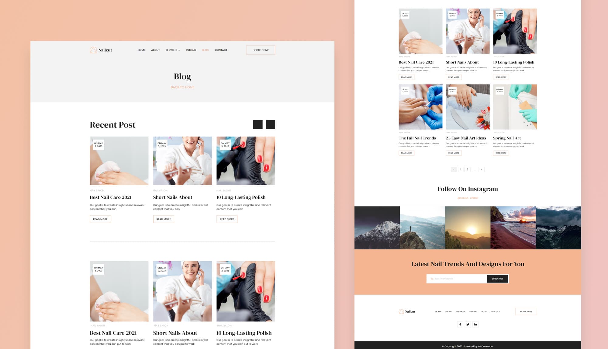 Nail Atelier Blog Page For Gutenberg By Templately