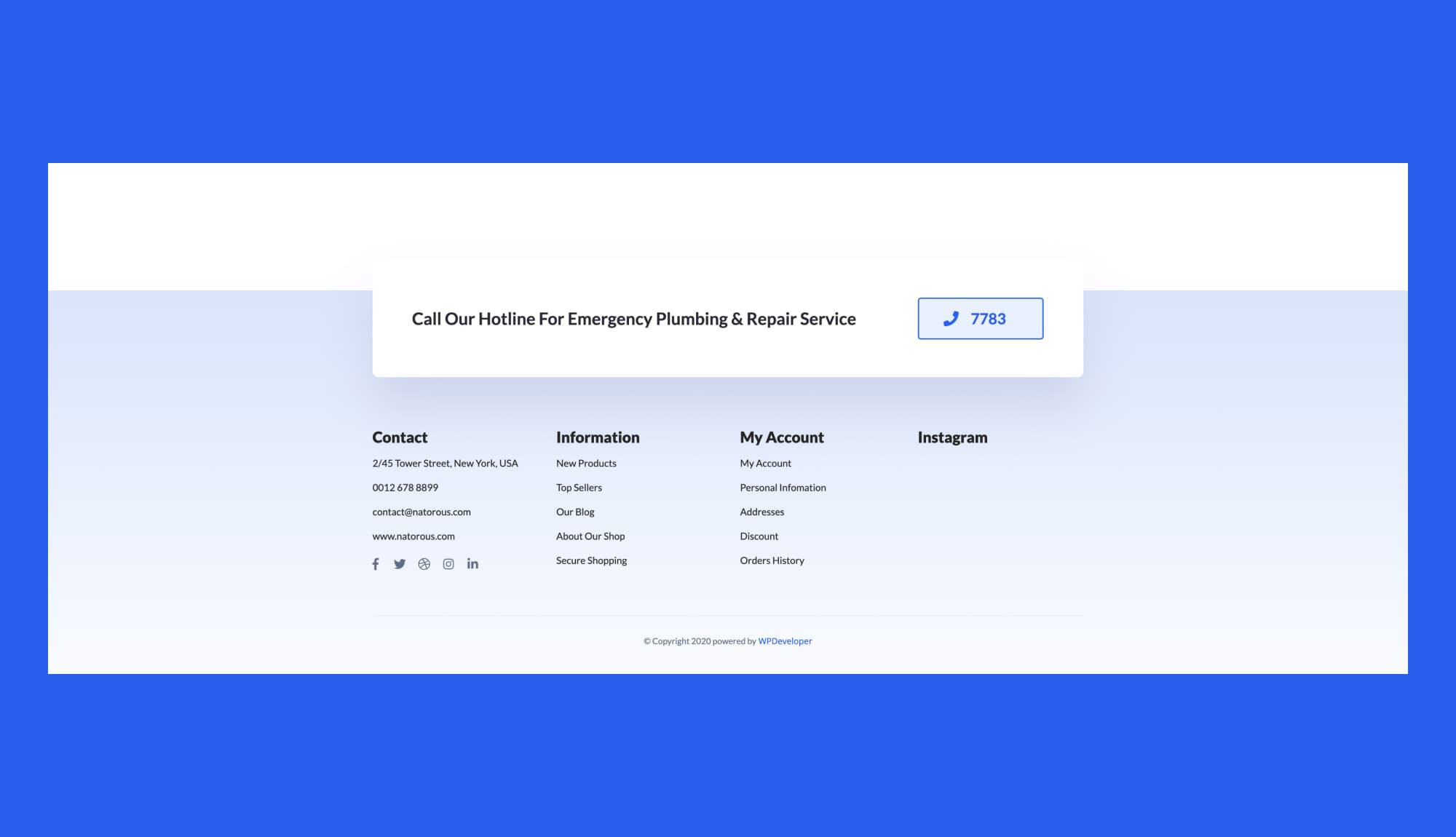 Fixxe Footer Section For Gutenberg By Templately