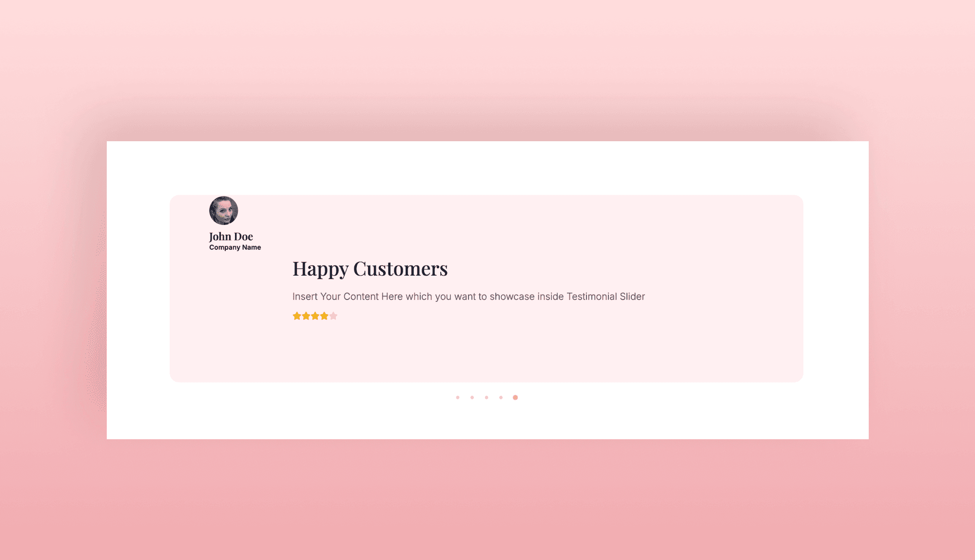 HeartBloom Testimonial Slider Section for Gutenberg Banner