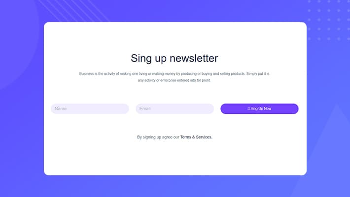 Unigency Homepage Newsletter Lite Banner