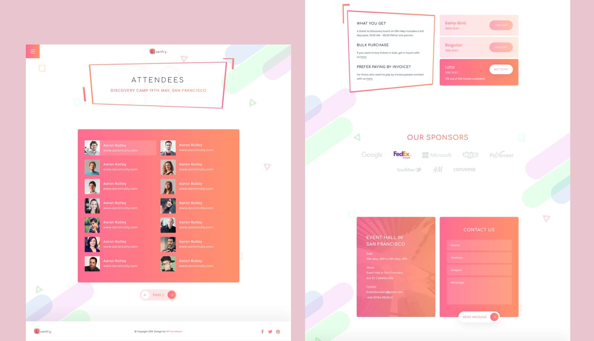 EventGree Event Template Attendees Lite Banner