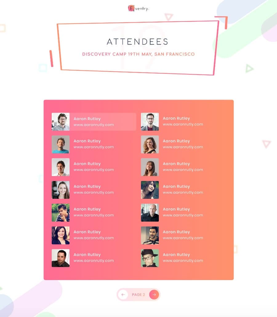 EventGree Event Template Attendees Lite thumbnail