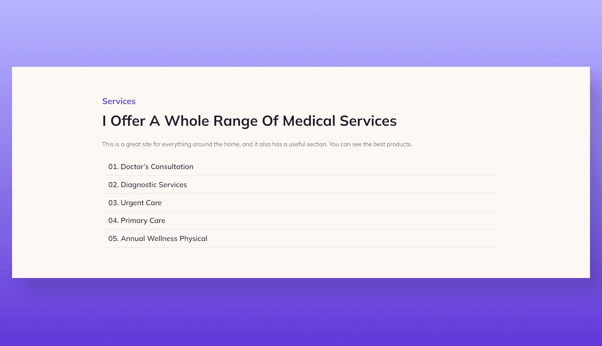 Dear Doc Service Section For Gutenberg Banner