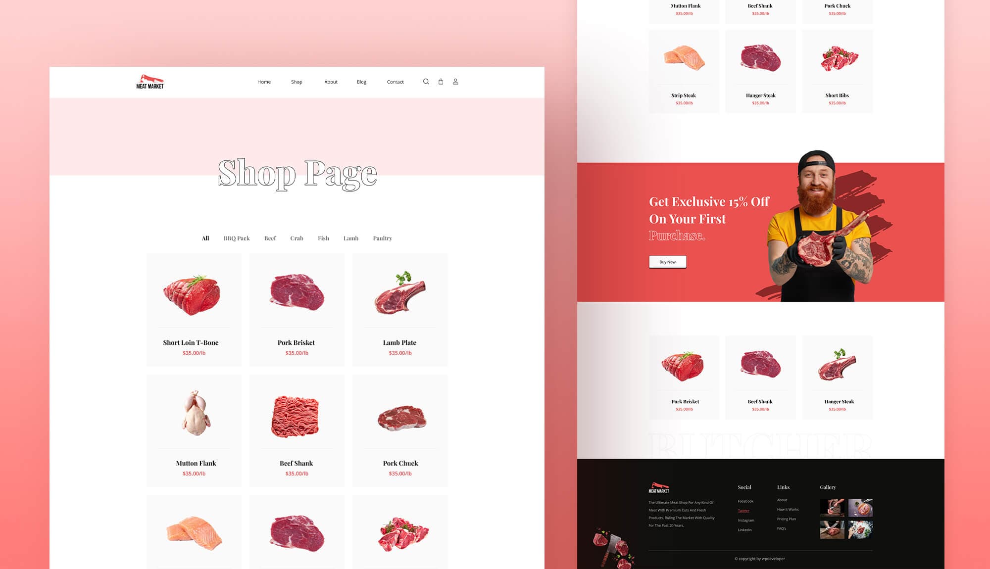 Meat Market Shop Page Banner