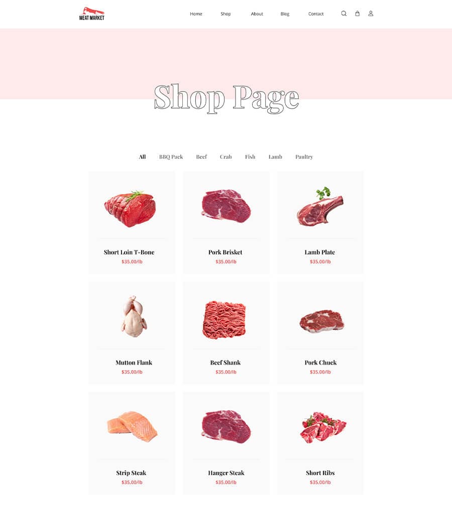 Meat Market Shop Page thumbnail