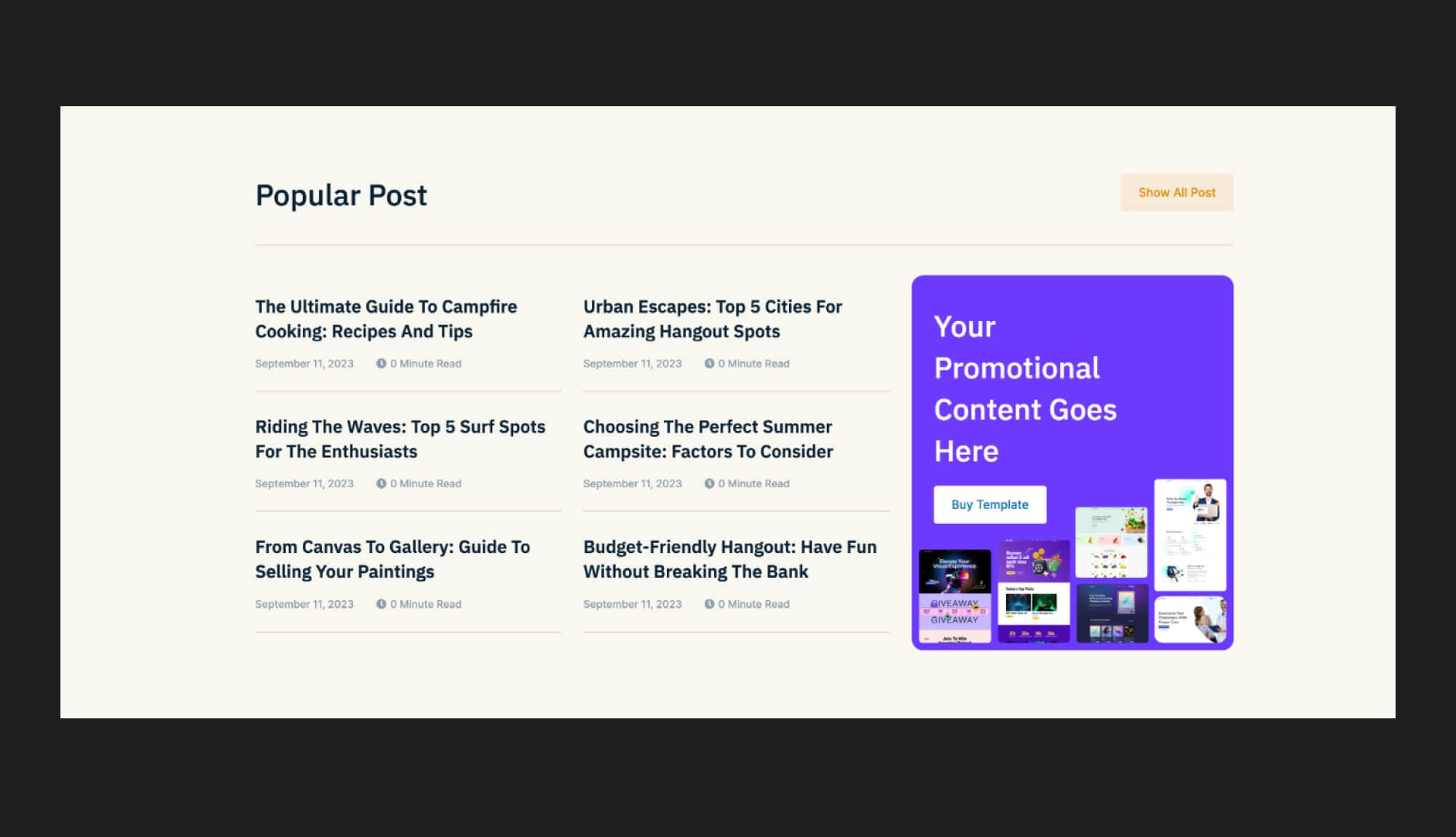 BloggerZen Popular Posts Section For Gutenberg Banner