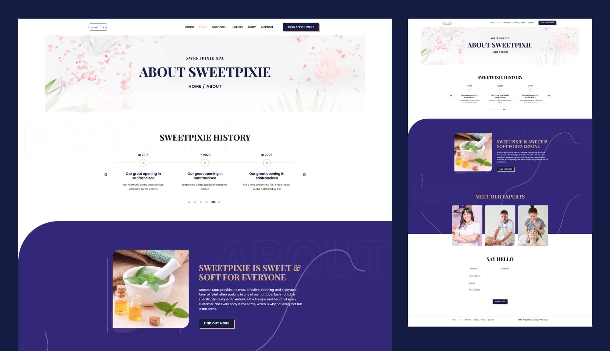 Sweet Pixie About Page For Gutenberg Banner