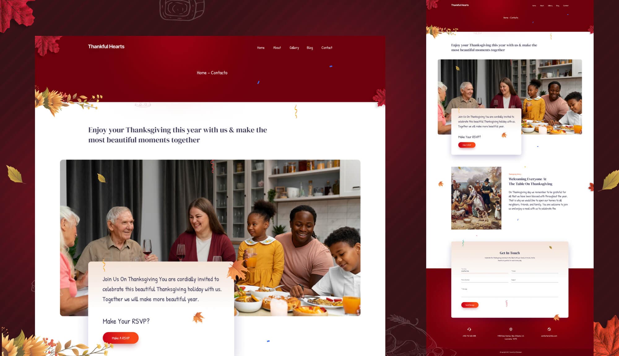 Thankful Hearts About Page Banner
